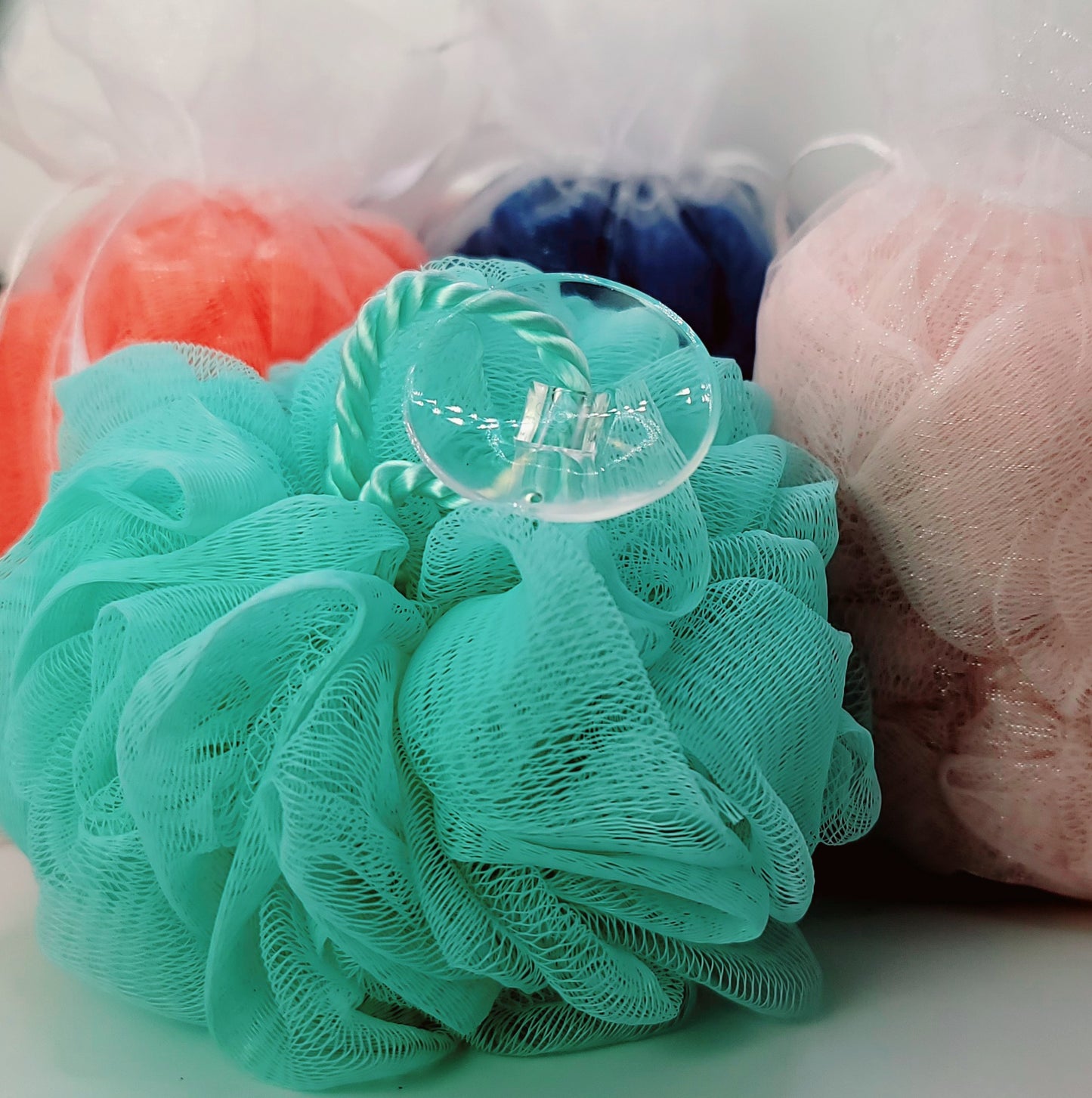 Assorted plastic Loofahs