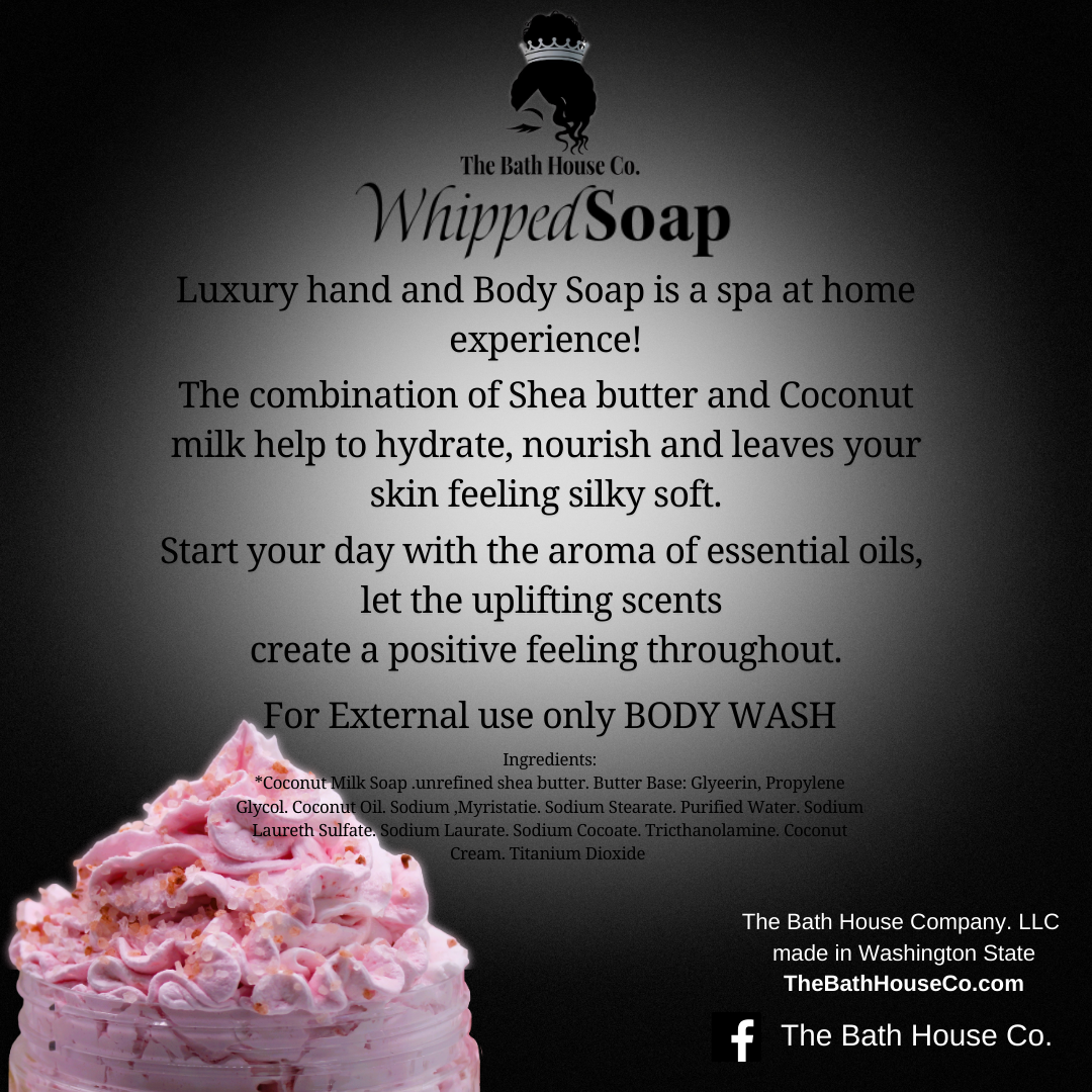 Grapefruit with Himalayan Salt Whipped Soap Body Wash